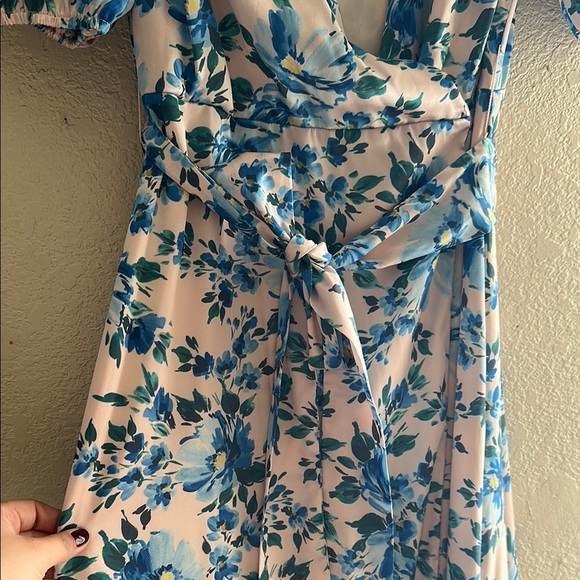 Alexia Admor Blue Floral Midi Dress - Picture 5 of 7